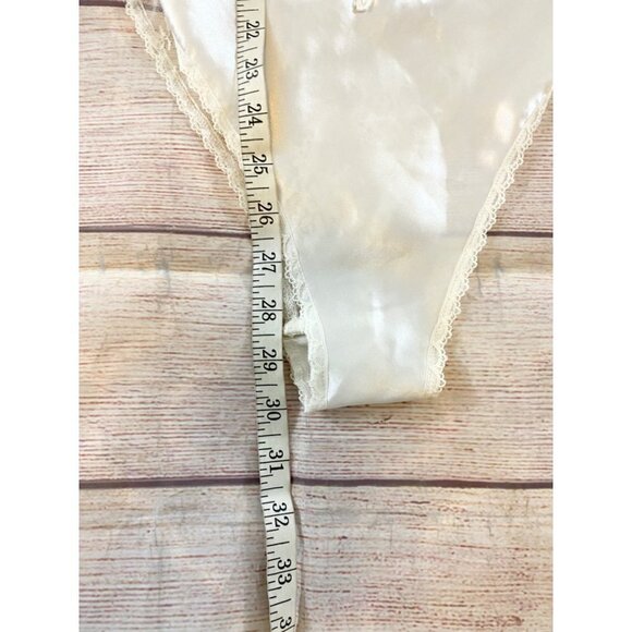 Vintage Victoria Secret GOLD LABEL White Satin And Lace Bridal Teddy - Medium - Picture 6 of 11